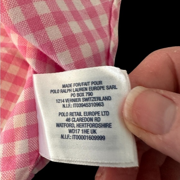 Ralph Lauren Boy’s Pink Gingham Button Down sz 4 - Picture 5 of 10